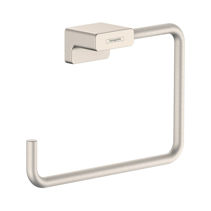 hansgrohe AddStoris Towel Ring, brushed nickel
