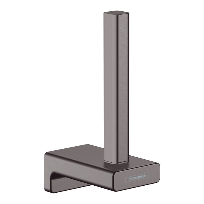 hansgrohe AddStoris Spare Toilet Paper Holder, brushed black chrome