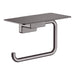 hansgrohe AddStoris Toilet Paper Holder with Shelf, brushed black chrome