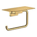 hansgrohe AddStoris Toilet Paper Holder with Shelf, brushed bronze
