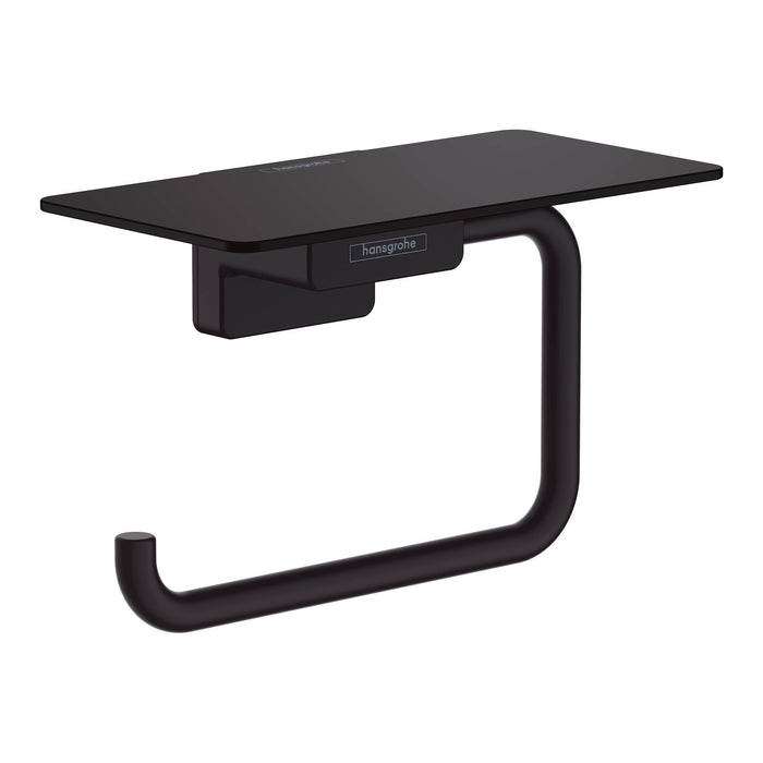 hansgrohe AddStoris Toilet Paper Holder with Shelf, matte black