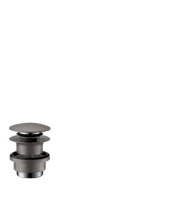 hansgrohe Push-Open Sink Drain, polished black chrome
