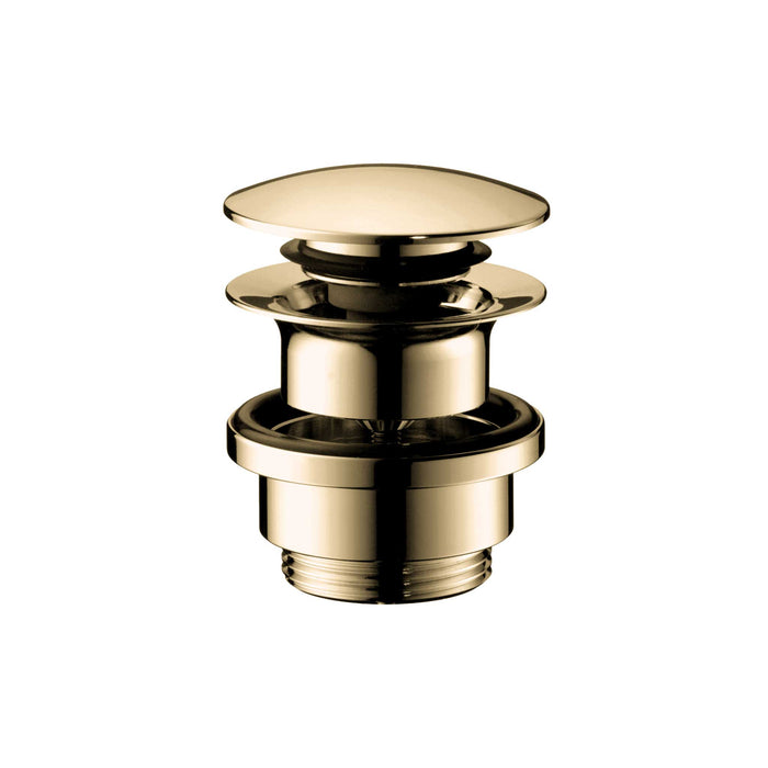 hansgrohe Push-Open Sink Drain, polished gold optic