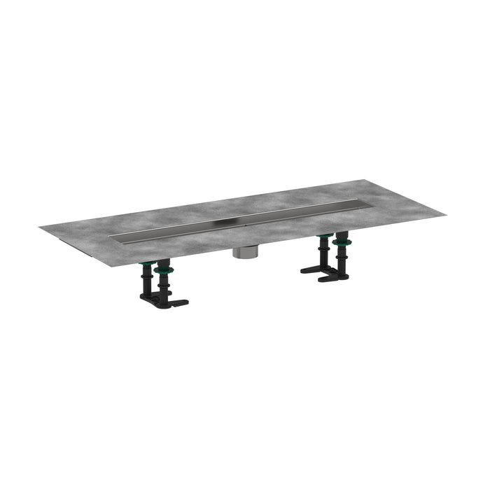 hansgrohe RainDrain 2" outlet 23 5/8" (600mm), brushed stainless steel