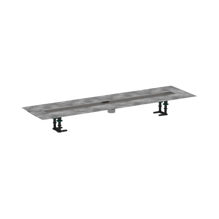 hansgrohe RainDrain 2" outlet 39 3/8" (1000mm), brushed stainless steel