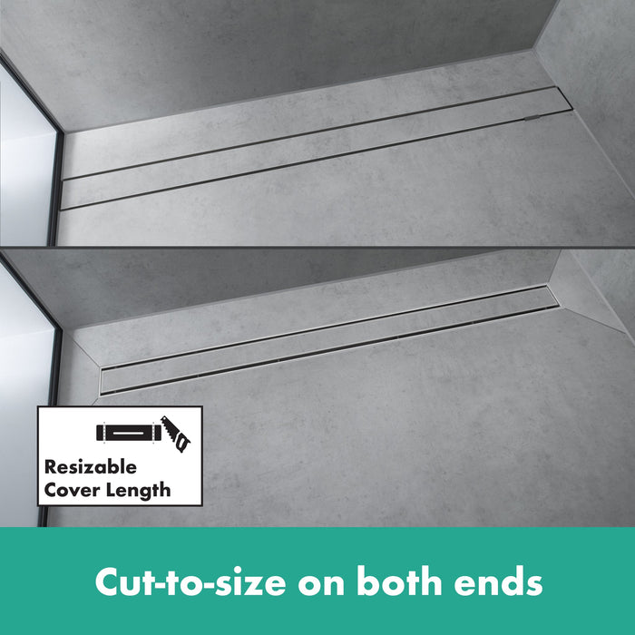 hansgrohe RainDrain Rock Trim Flex 31 1/2" Cut to Size and Tileable, nature stone - view 6