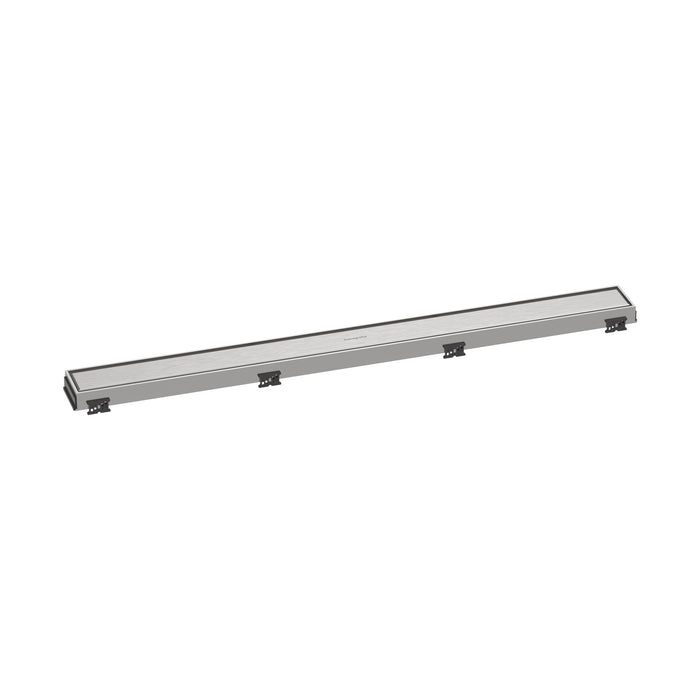 hansgrohe RainDrain Match Trim 31 1/2" with Height Adjustable Frame, brushed stainless steel