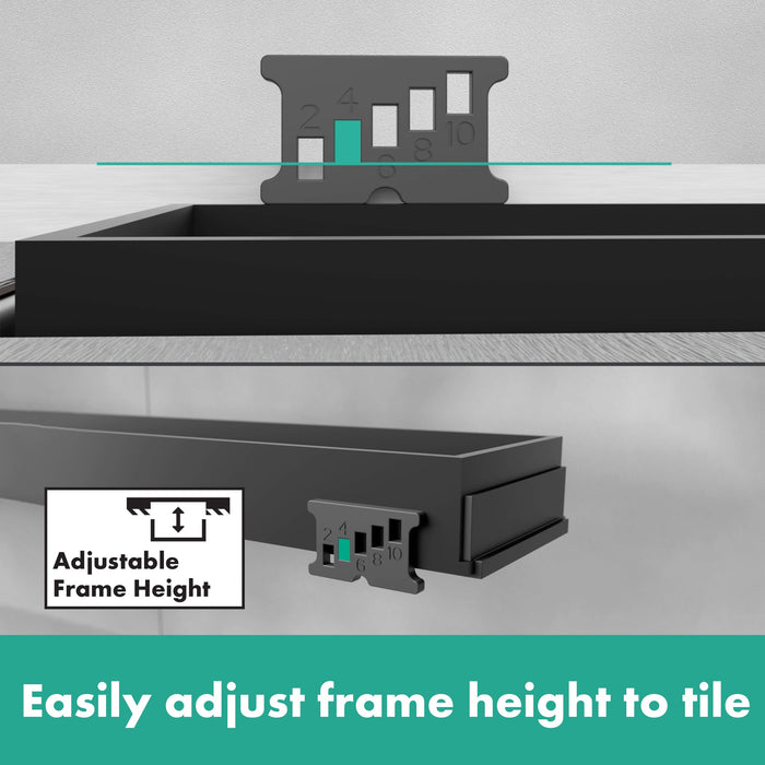 hansgrohe RainDrain Match Trim 47 1/4" with Height Adjustable Frame, brushed stainless steel - view 6