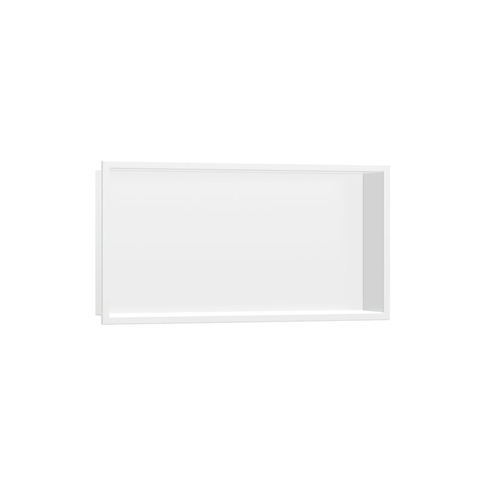 hansgrohe XtraStoris Original Wall Niche with Integrated Frame 12"x 24"x 4", matte white