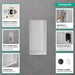 hansgrohe XtraStoris Minimalistic Wall Niche with Open Frame 12"x 6"x 4", brushed stainless steel - view 2