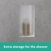 hansgrohe XtraStoris Minimalistic Wall Niche with Open Frame 12"x 6"x 4", brushed stainless steel - view 4