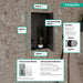 hansgrohe XtraStoris Rock Wall Niche with Tileable Door 12"x 6"x 5.5", brushed stainless steel - view 2