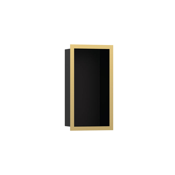 hansgrohe XtraStoris Individual Wall Niche Matte Black with Design Frame 12"x 6"x 4"
