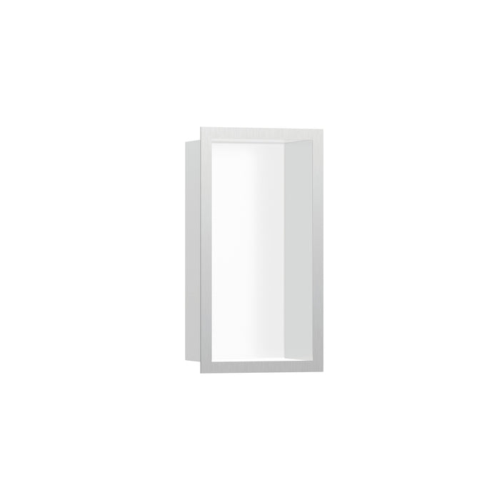 hansgrohe XtraStoris Individual Wall Niche Matte White with Design Frame 12"x 6"x 4"