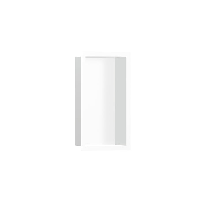 hansgrohe XtraStoris Individual Wall Niche Matte White with Design Frame 12"x 6"x 4"