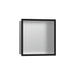 hansgrohe XtraStoris Individual Wall Niche Brushed Stainless Steel with Design Frame 12"x 12"x 4", matte black