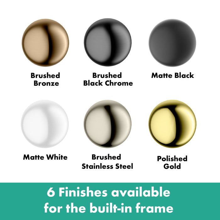 hansgrohe XtraStoris Individual Wall Niche Matte Black with Design Frame 12"x 12"x 4", matte white - view 4