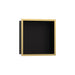 hansgrohe XtraStoris Individual Wall Niche Matte Black with Design Frame 12"x 12"x 4", polished gold optic