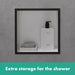 hansgrohe XtraStoris Individual Wall Niche Matte White with Design Frame 12"x 12"x 4", matte black - view 4