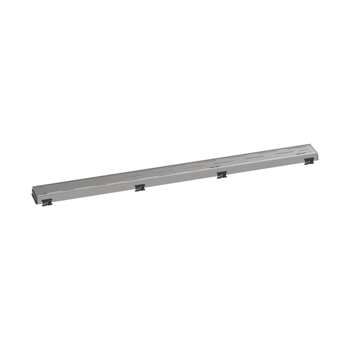 hansgrohe RainDrain Match Classic Trim Classic 35 1/4" with Height Adjustable Frame, brushed stainless steel