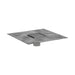 hansgrohe RainDrain Brilliance Point Drain Set 4"x 4" Trim Tileable Rear Cover and Rough, brushed stainless steel