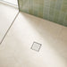 hansgrohe RainDrain Brilliance Point Drain Set 6"x 6" Trim Tileable Rear Cover and Rough, brushed stainless steel - view 2