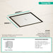hansgrohe RainDrain Brilliance Point Drain Set 6"x 6" Trim Tileable Rear Cover and Rough, brushed stainless steel - view 4