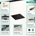 hansgrohe RainDrain Brilliance Point Drain Set 6"x 6" Trim Tileable Rear Cover and Rough, matte black - view 3