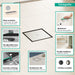hansgrohe RainDrain Brilliance Point Drain Set 6"x 6" Trim with Height Adjustable Frame and Rough, brushed stainless...