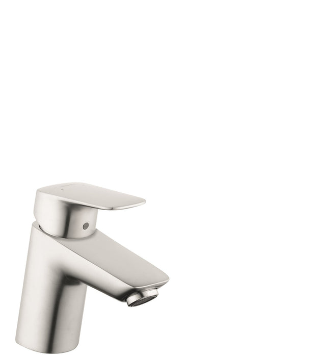 hansgrohe Logis Single-Hole Faucet 70 with Pop-Up Drain, 1.2 GPM, brushed nickel