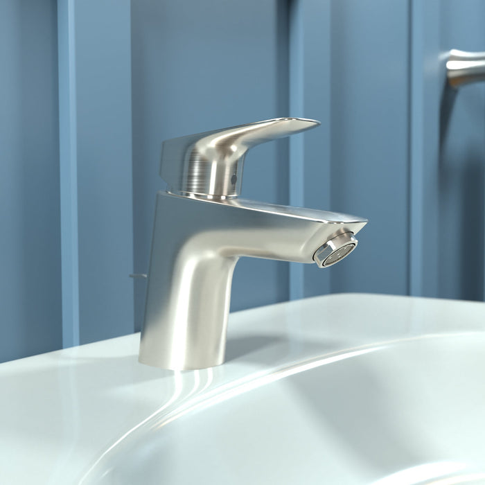hansgrohe Logis Single-Hole Faucet 70 with Pop-Up Drain, 1.2 GPM, brushed nickel - view 2