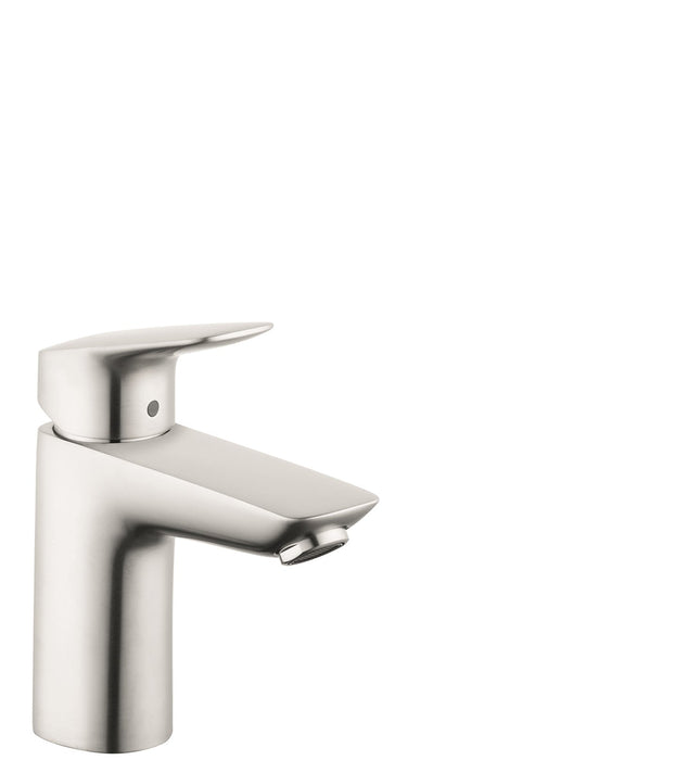 hansgrohe Logis Single-Hole Faucet 100 with Pop-Up Drain, 1.2 GPM, brushed nickel