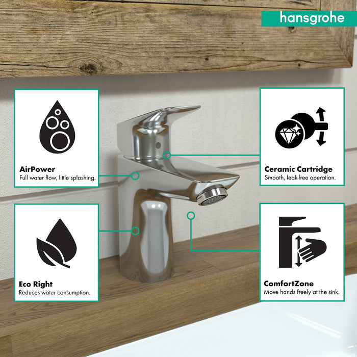 hansgrohe Logis Single-Hole Faucet 100, 1.0 GPM, chrome - view 3