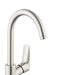 hansgrohe Logis Single-Hole Faucet 210 with Swivel Spout and Pop-Up Drain, 1.2 GPM, brushed nickel