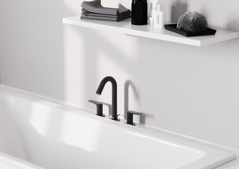 hansgrohe Logis Widespread Faucet 150 with Pop-Up Drain, 1.2 GPM, matte black - view 3