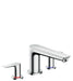 hansgrohe Talis E 3-Hole Roman Tub Set Trim, chrome