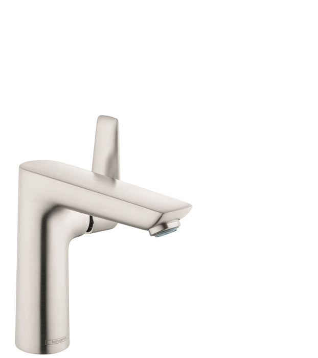 hansgrohe Talis E Single-Hole Faucet 150 with Pop-Up Drain, 1.2 GPM, brushed nickel