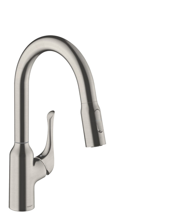 hansgrohe Allegro N Prep Kitchen Faucet, 2-Spray Pull-Down, 1.75 GPM, stainless steel optic