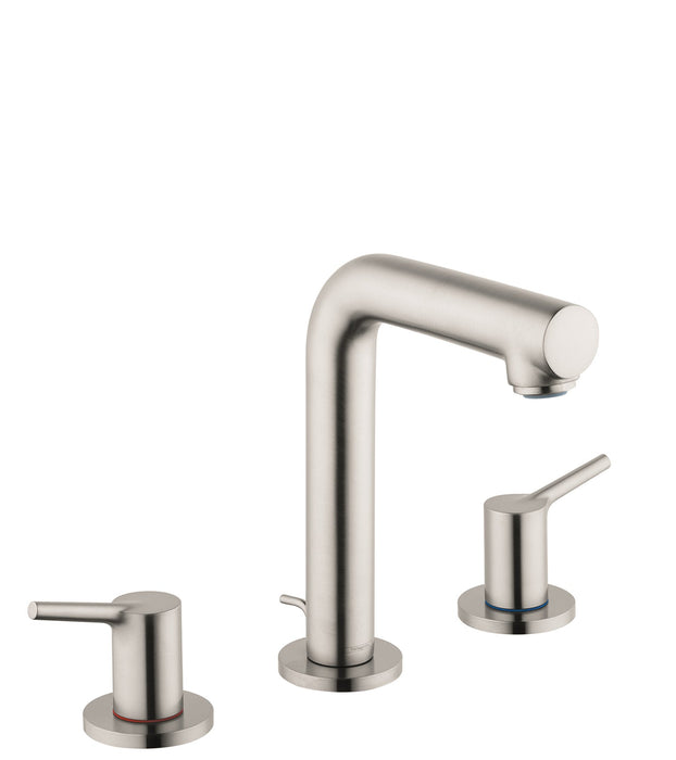 hansgrohe Talis S Widespread Faucet 150 with Pop-Up Drain, 1.2 GPM, brushed nickel