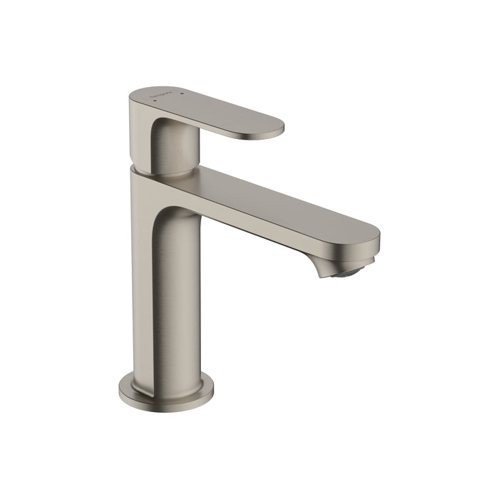 hansgrohe Rebris S Single-Hole Faucet 110 with Pop-Up Drain, 1.2 GPM, brushed nickel