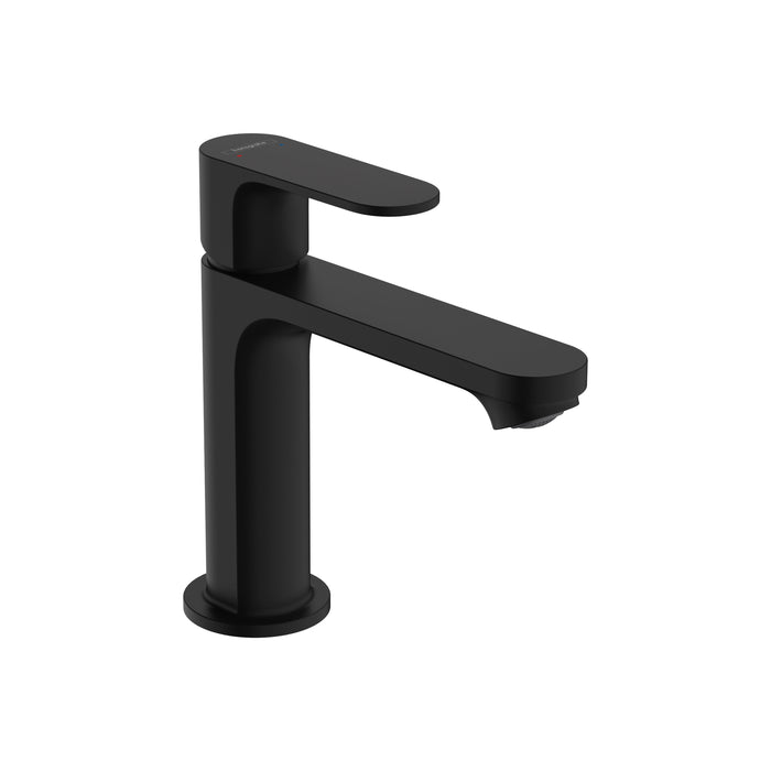 hansgrohe Rebris S Single-Hole Faucet 110 with Pop-Up Drain, 1.2 GPM, matte black