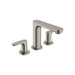 hansgrohe Rebris S Widespread Faucet 110 with Pop-Up Drain, 1.2 GPM, brushed nickel