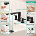 hansgrohe Rebris S Widespread Faucet 110 with Pop-Up Drain, 1.2 GPM, matte black - view 2