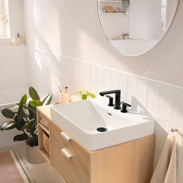 hansgrohe Rebris S Widespread Faucet 110 with Pop-Up Drain, 1.2 GPM, matte black - view 4