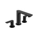 hansgrohe Rebris E Widespread Faucet 110 with Pop-Up Drain, 1.2 GPM, matte black