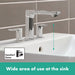 hansgrohe Rebris E Widespread Faucet 110 with Pop-Up Drain, 1.2 GPM, matte black - view 6