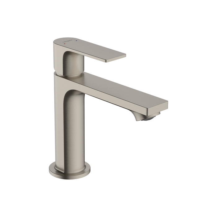 hansgrohe Rebris E Single-Hole Faucet 110 with Pop-Up Drain, 1.2 GPM, brushed nickel