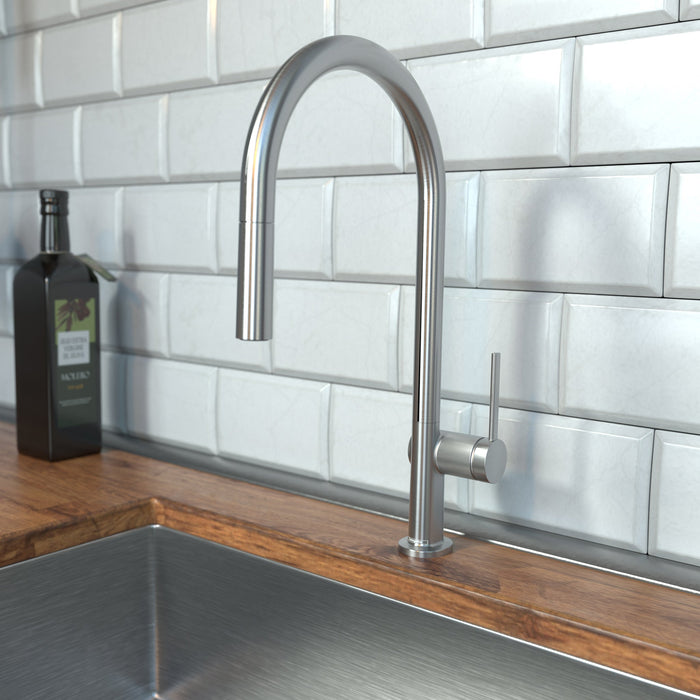 hansgrohe Talis N HighArc Kitchen Faucet, O-Style 2-Spray Pull-Down, 1.75 GPM, stainless steel optic - view 2