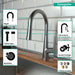 hansgrohe Talis S HighArc Kitchen Faucet, 2-Spray Pull-Down, 1.75 GPM, brushed black chrome - view 3