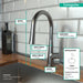 hansgrohe Talis S HighArc Kitchen Faucet, 2-Spray Pull-Down, 1.75 GPM, brushed black chrome - view 4